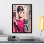 Chic Companionship: Audrey Hepburn's Portrait with a Cat