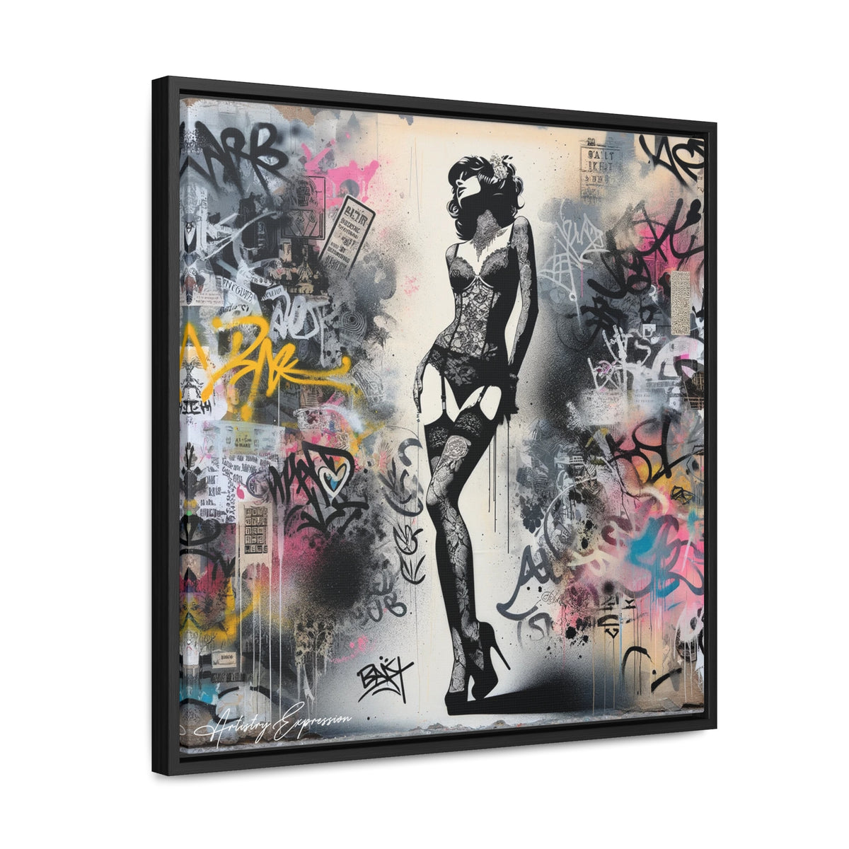 Graffiti Glamour: Beauty Amidst Chaos
