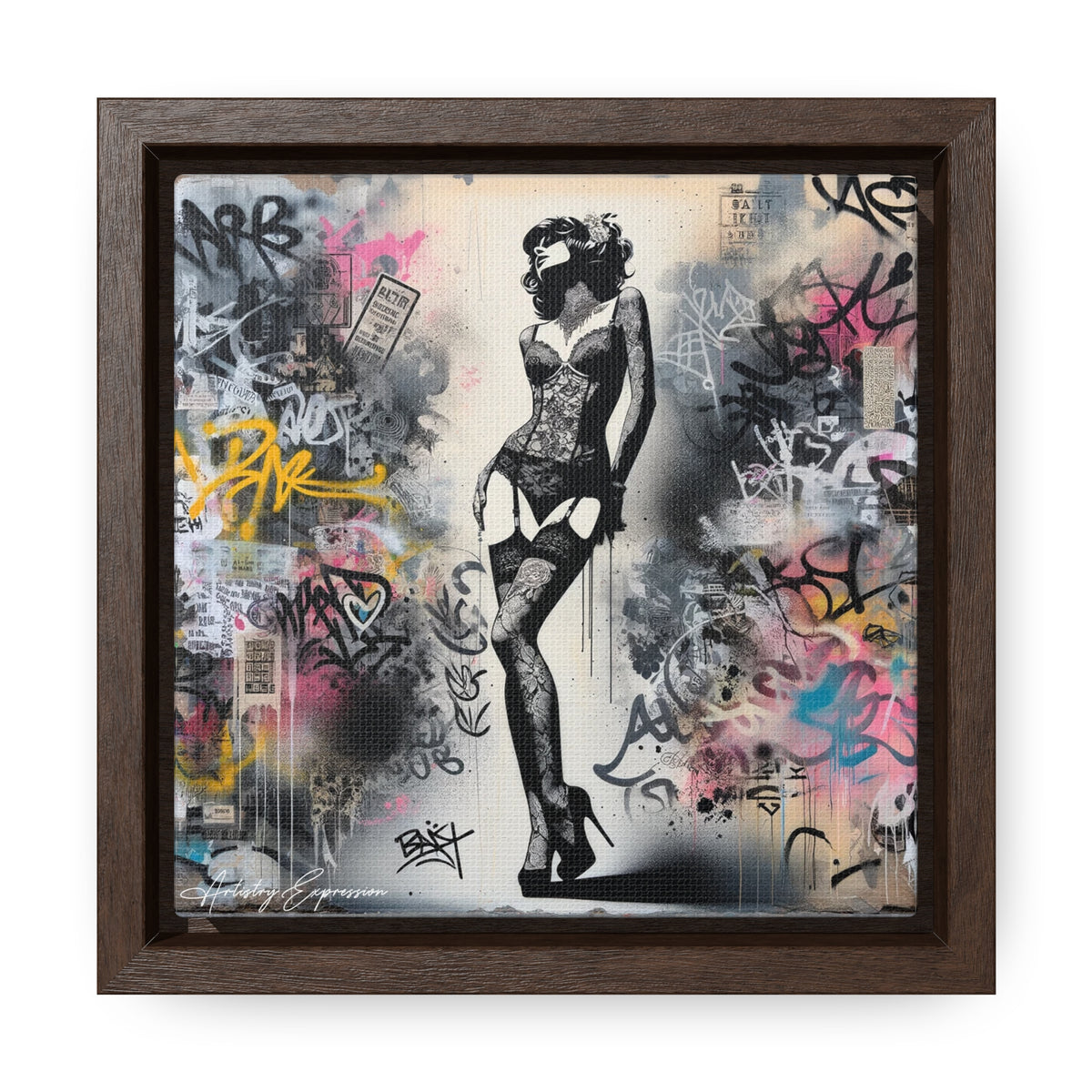 Graffiti Glamour: Beauty Amidst Chaos