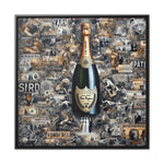 Champagne Dreams: Graffiti Fusion of Wealth and Celebration