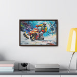 Snowmobiling Amidst Vivid Tones