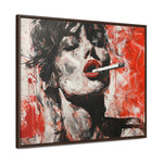 Crimson Charm: Beauty in Smoke