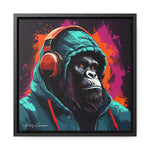Graffiti Groove: Hooded Gorilla Jamming with Headphones