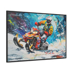 Snowmobiling Amidst Vivid Tones