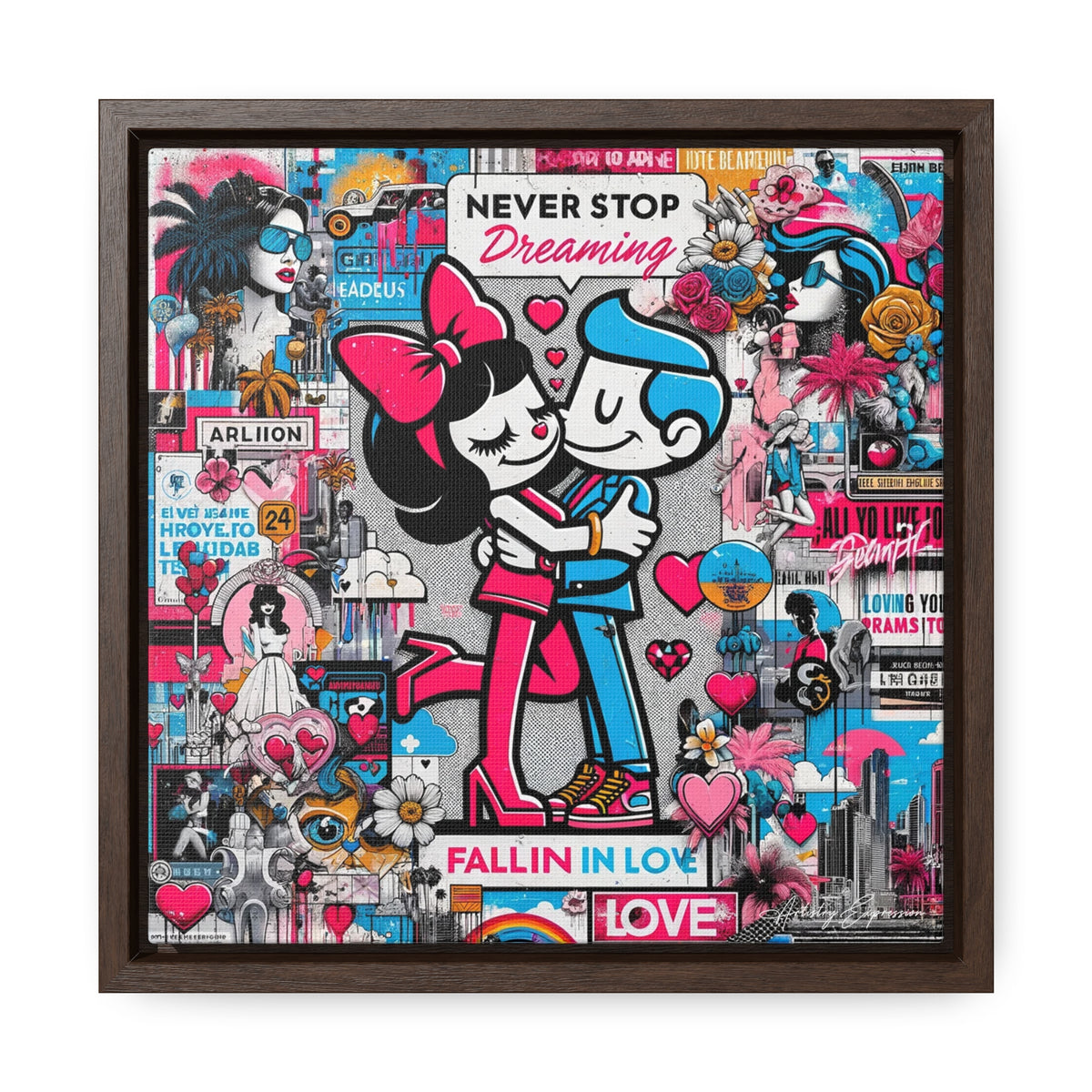 Urban Expression: Vibrant Graffiti Canvas