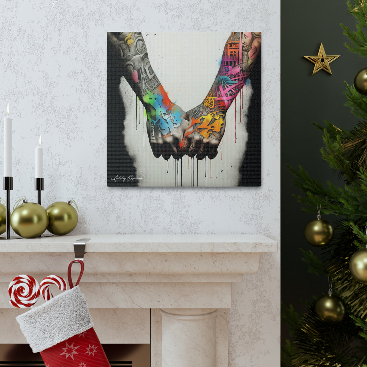 Tagged Together: Graffiti Depiction of Holding Hands