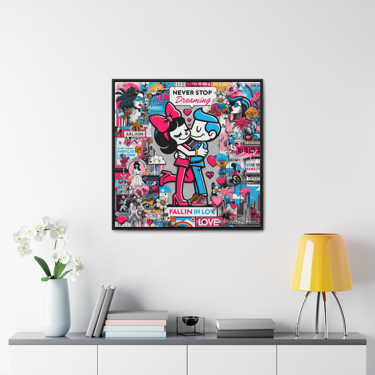 Urban Expression: Vibrant Graffiti Canvas