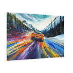 Car Racing Through Winter Wonderland