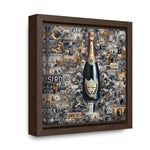 Champagne Dreams: Graffiti Fusion of Wealth and Celebration