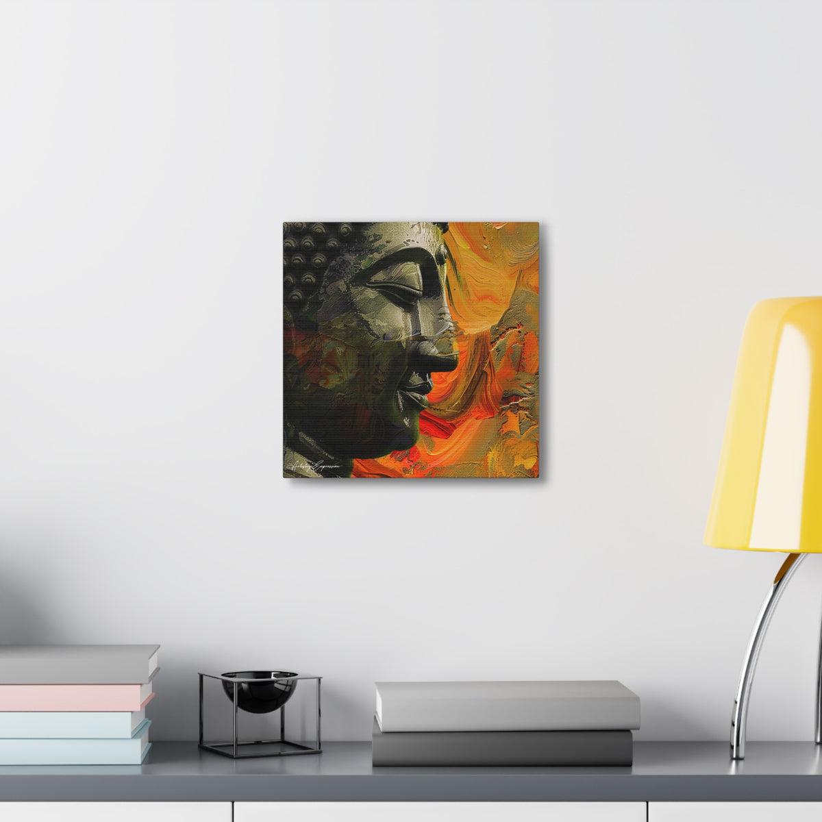 Tranquil Fusion: Modern Buddha Portrait