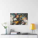 Snowbound Sensation: Vibrant Motorcycle Journey