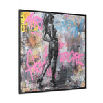 Urban Elegance: Sensuous Graffiti Symphony