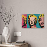 Pop Icon: Marilyn Monroe in Tri-Color Canvas