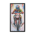 Speeding Motorcycle Through Snow