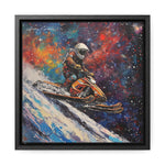 Snowmobile Odyssey: Astronaut's Colorful Space Journey