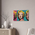 Pop Icon: Marilyn Monroe in Tri-Color Canvas