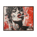 Crimson Charm: Beauty in Smoke