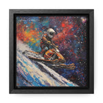 Snowmobile Odyssey: Astronaut's Colorful Space Journey