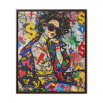 Urban Affluence: Stylish Girl's Graffiti