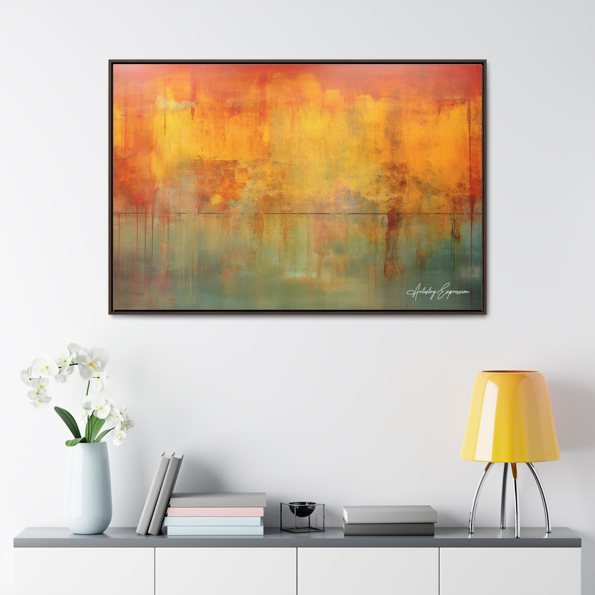 Expressionnisme abstrait aux couleurs profondes
