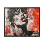 Crimson Charm: Beauty in Smoke