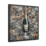 Champagne Dreams: Graffiti Fusion of Wealth and Celebration
