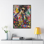 Urban Affluence: Stylish Girl's Graffiti