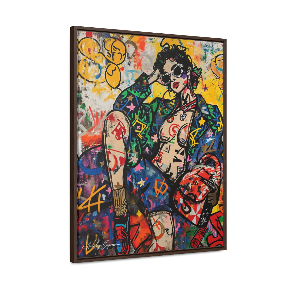 Déesse du graffiti : richesse et style en couleur