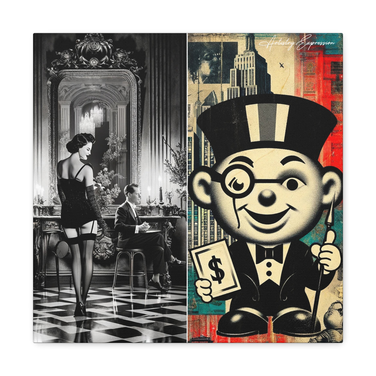 Vintage Vogue: Iconic Glamour Graffiti