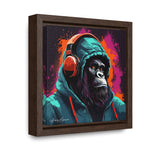 Graffiti Groove: Hooded Gorilla Jamming with Headphones