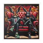 Bunny Street Style: Graffiti Mural of Urban Sophistication