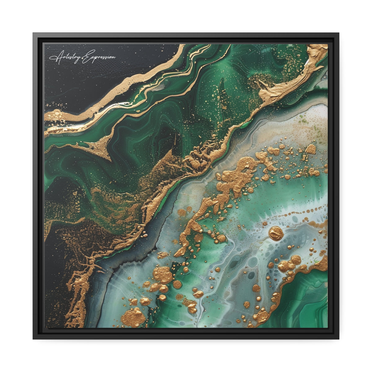 Emerald Ebb: Abstract Fluidity
