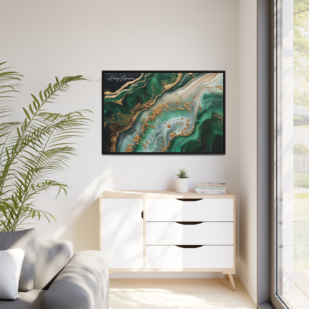 Emerald Ebb: Abstract Fluidity