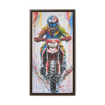 Speeding Motorcycle Through Snow