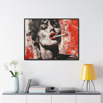 Crimson Charm: Beauty in Smoke