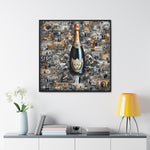 Champagne Dreams: Graffiti Fusion of Wealth and Celebration