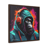 Graffiti Groove: Hooded Gorilla Jamming with Headphones