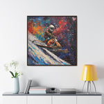 Snowmobile Odyssey: Astronaut's Colorful Space Journey