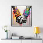 Graffiti Bond: Two Hands United in Street Art