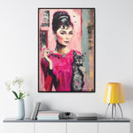 Chic Companionship: Audrey Hepburn's Portrait with a Cat