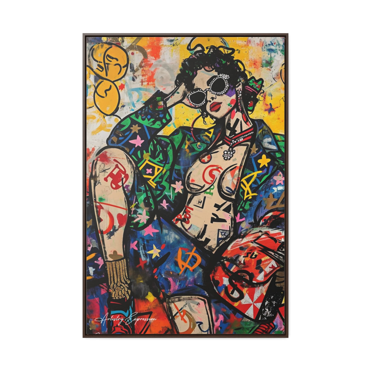 Déesse du graffiti : richesse et style en couleur