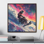 Snowscape Sprint: Snowmobile Dash in Color