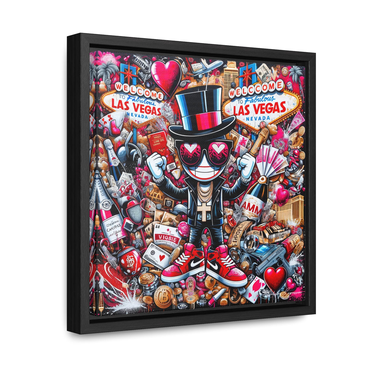 Neon Nights: Graffiti Exploration of Vegas Vibes