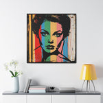 Color Splash: Vibrant Pop Art Lady Portrait