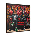 Bunny Street Style: Graffiti Mural of Urban Sophistication