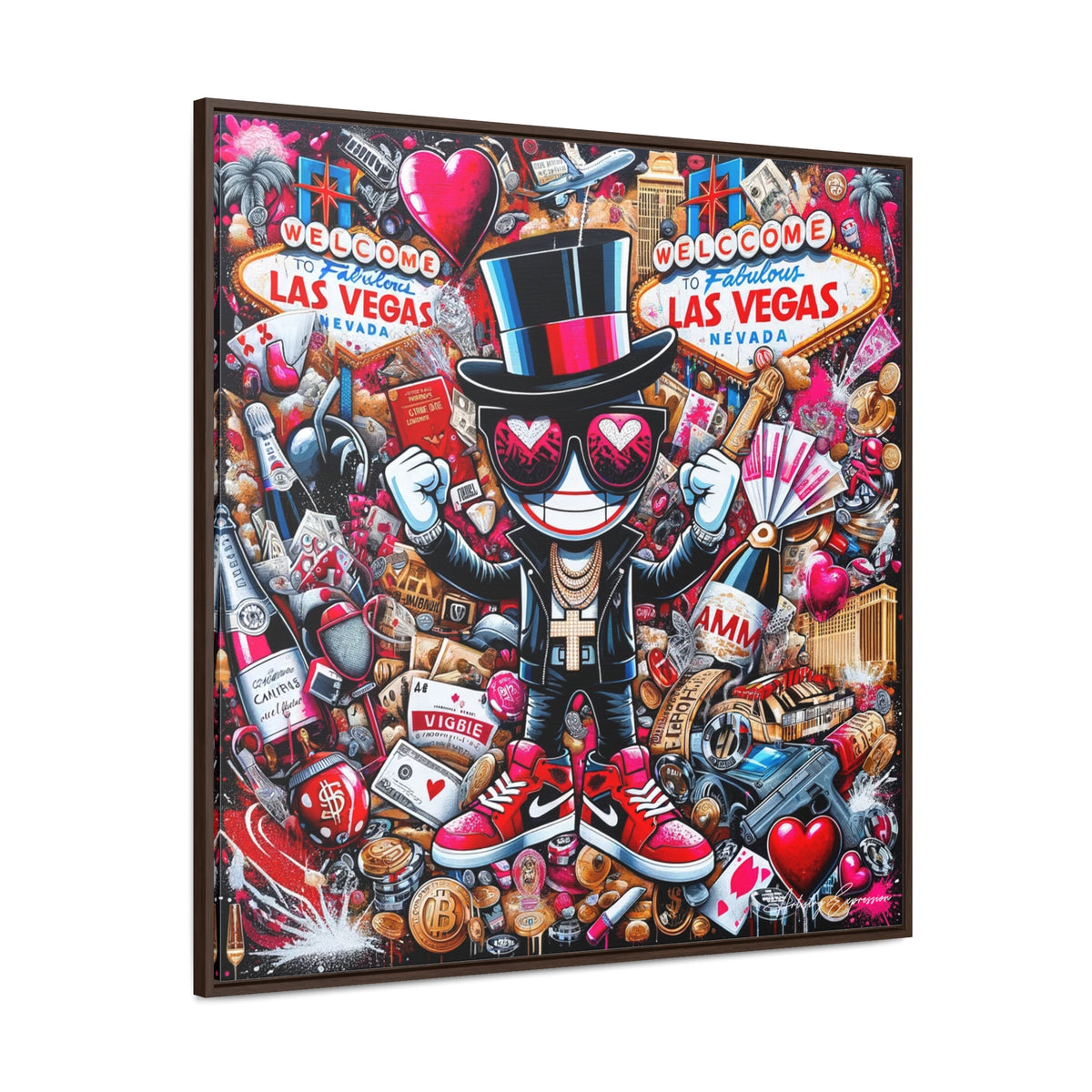 Neon Nights: Graffiti Exploration of Vegas Vibes