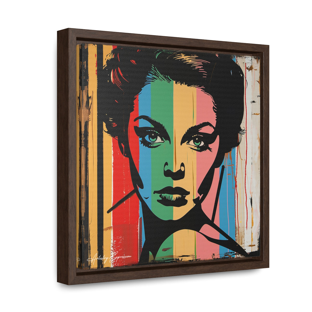 Color Splash: Vibrant Pop Art Lady Portrait