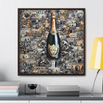 Champagne Dreams: Graffiti Fusion of Wealth and Celebration
