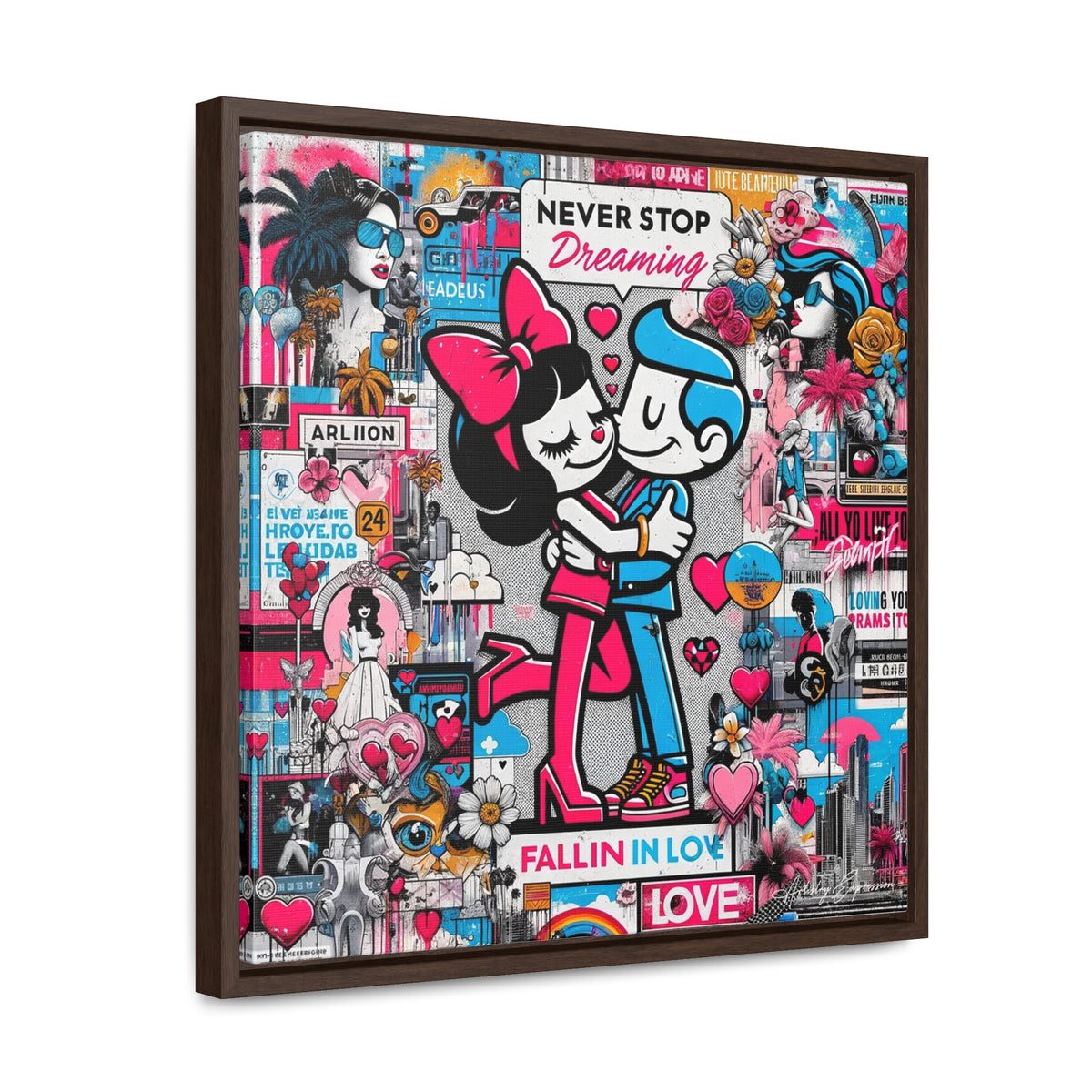 Urban Expression: Vibrant Graffiti Canvas