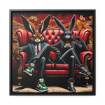 Bunny Street Style: Graffiti Mural of Urban Sophistication